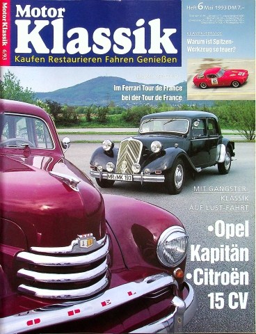 Deckblatt Motor Klassik (06/1993)